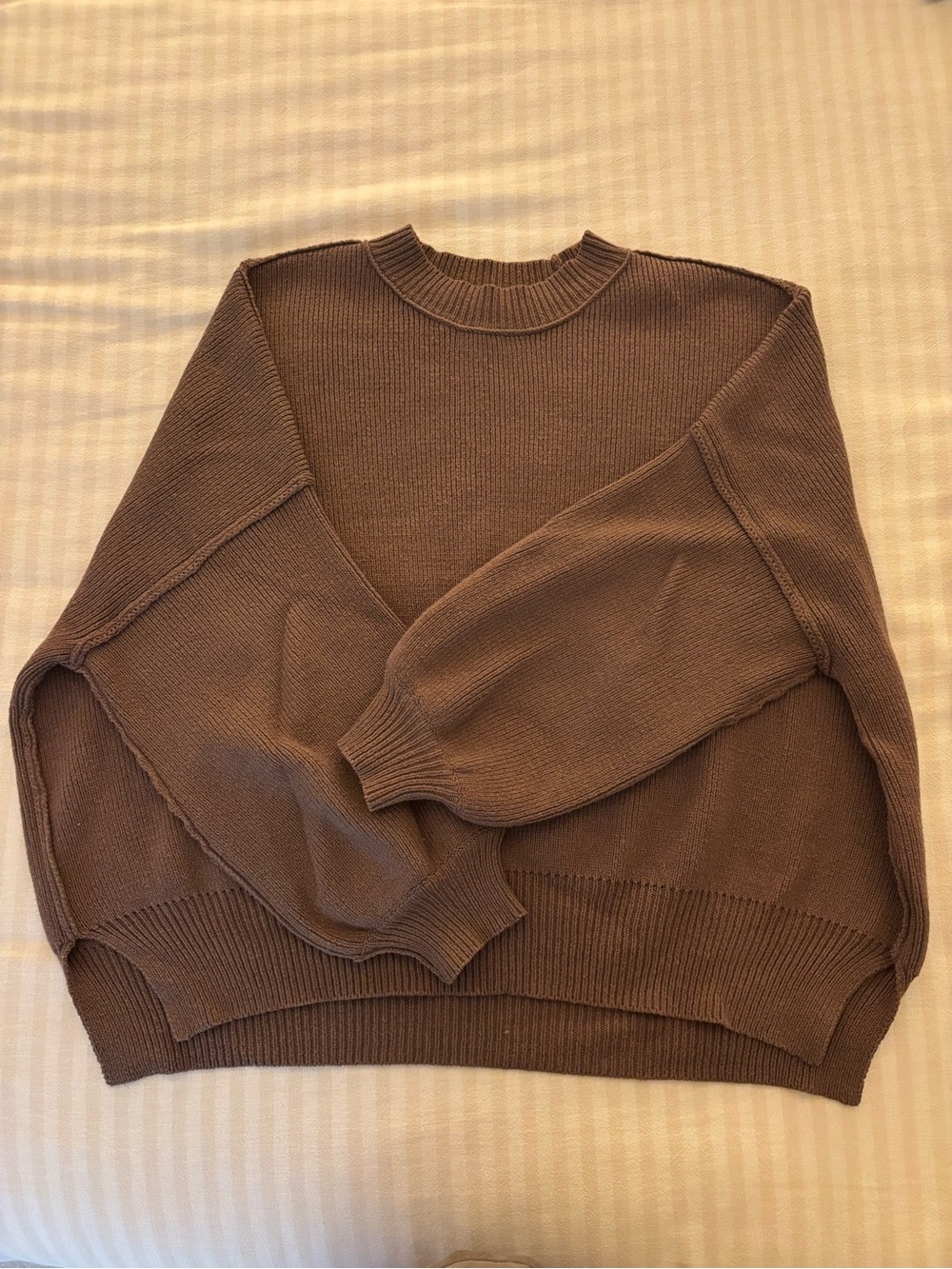 emory park Women's Scoop Neck Sweater in Brown